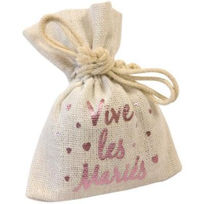 Sachet pour confection de dragees mariage rose gold vive les maries