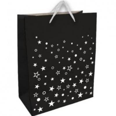 1 Joli sac noir et argent pour des emballages de cadeaux 39.5cm H. REF/SACMG10N