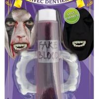 Sang en gel avec dentier blanc