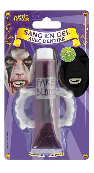 Sang en gel avec dentier blanc