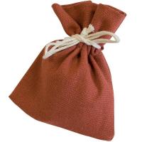 Sc462 contenant sachet en toile terracotta pour confection de dragee