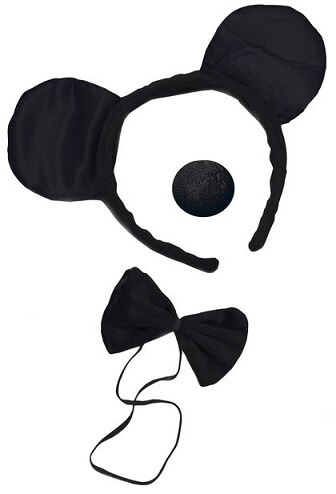 Serre tete nez et noeud de souris noir