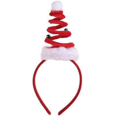 Serre tete sapin de noel sur ressort avec grelots