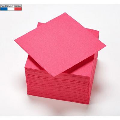 Serviette cocktail fuchsia framboise micro gaufree