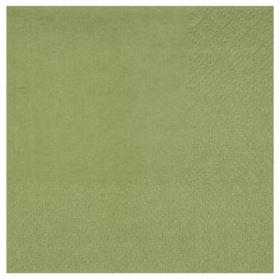 Serviette Cocktail Vert Olive/Sauge 21 x 20 cm (x25) REF/7641