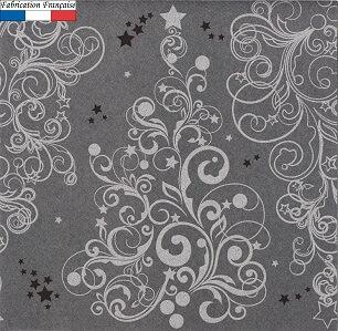 Serviette de table Noël: Midnight gris anthracite (x25) REF/8309