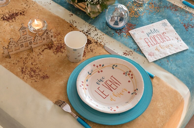 Serviette de noel flocon d hiver