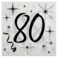 Serviette de table 80ans anniversaire