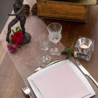 Serviette de table airlaid elegante rose clair