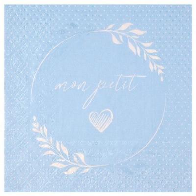 Serviette bleu ciel 