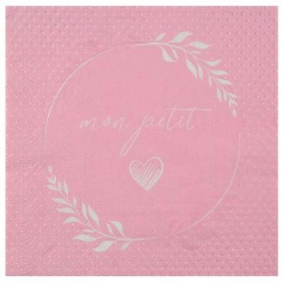 Serviette rose 