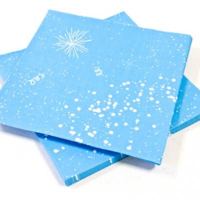 Serviette de table bleu turquoise 2