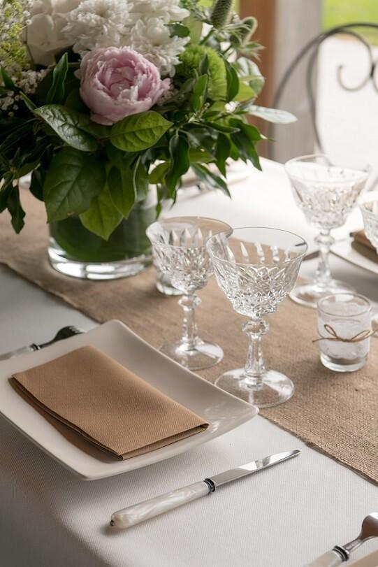 Serviette de table champetre elegante naturel