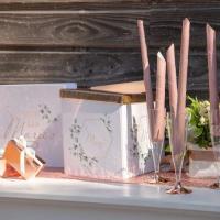 Serviette de table elegante mariage rose gold