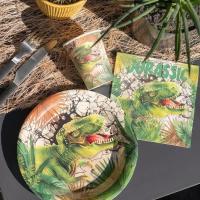 Serviette de table en papier anniversaire dinosaure