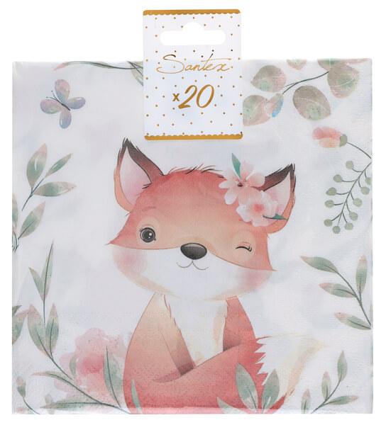 Serviette de table explorateur theme jungle savane voyage