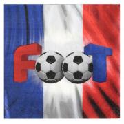 Serviette football: France tricolore (x20) REF/5867