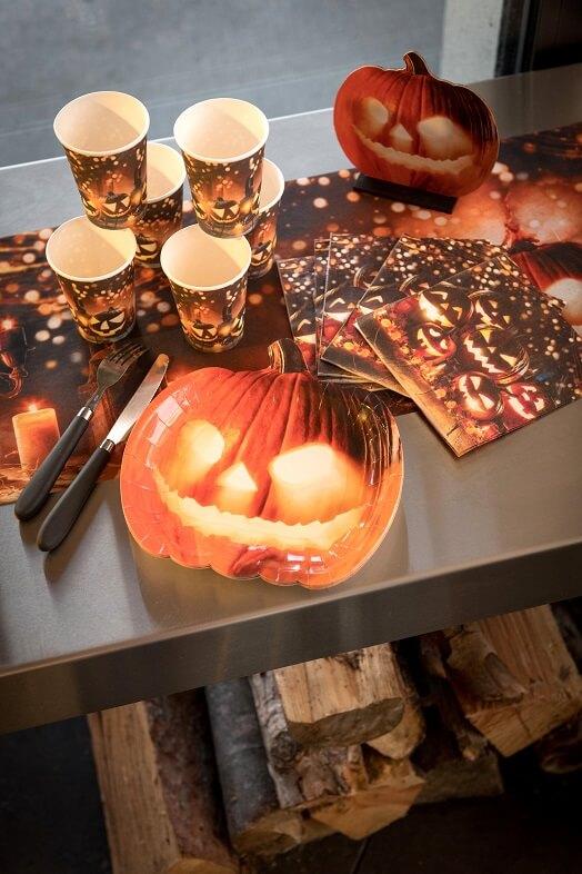 Serviette de table halloween citrouilles