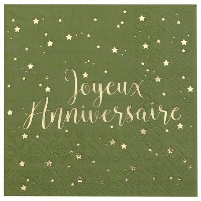 Confettis Joyeux anniversaire vert - Vegaooparty