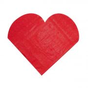 Serviette de table mariage coeur rouge (x20) REF/3050