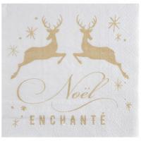 Serviette de table noel enchante