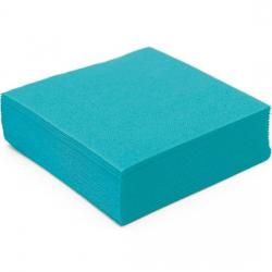 Serviette de table ouate cellulose micro gaufree bleu turquoise