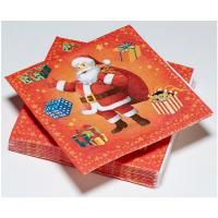 Serviette de table pere noel