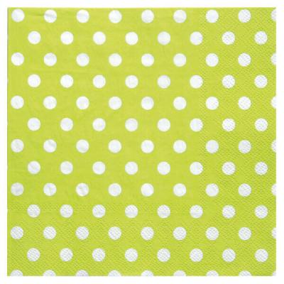 Serviette de table pois verte (x20) REF/3051