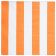 Serviette de table rayée orange (x20) REF/4072