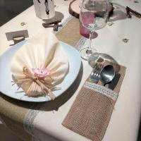 Serviette de table tissu airlaid jetable ivoire beige