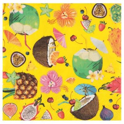 Serviette de table tropicale cocktail (x20) REF/6350