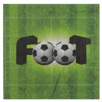 Serviette de table verte foot