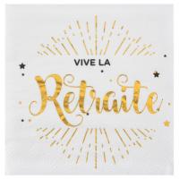 Serviette de table vive la retraite
