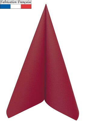 Serviette de table voie seche bordeaux