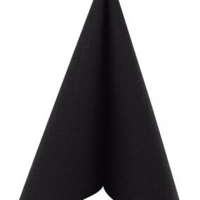 Serviette de table voie sèche noire (x50) REF/8113