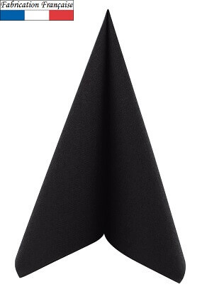 Serviette de table voie seche noir