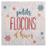 Serviette noel flocon d hiver