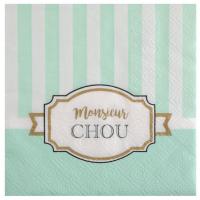 Serviette verte baby shower