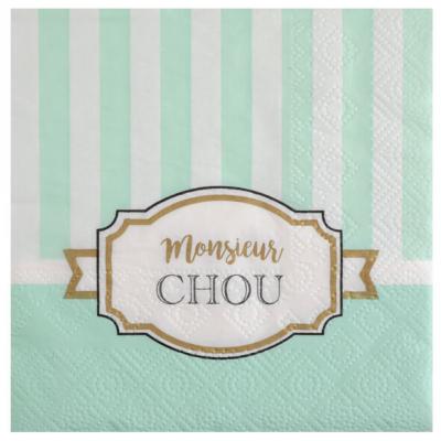 Serviette cocktail verte baby shower (x20) REF/5733