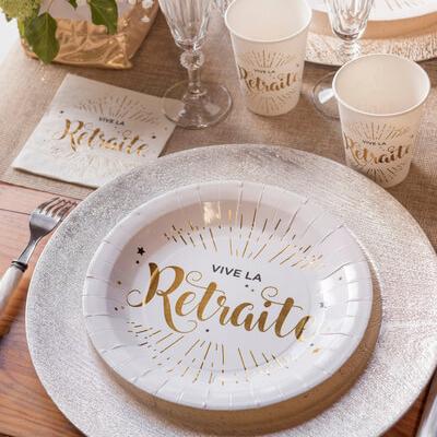 Decoration de table vive la retraite