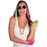 Set de deguisement annee 80 disco fluo