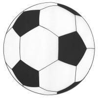 Set de table ballon de football noir et blanc