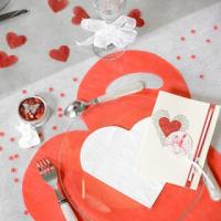 Set de table coeur rouge