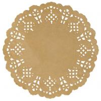 Set de table elegant en dentelle naturel kraft