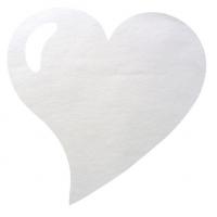 Set de table mariage coeur blanc 1