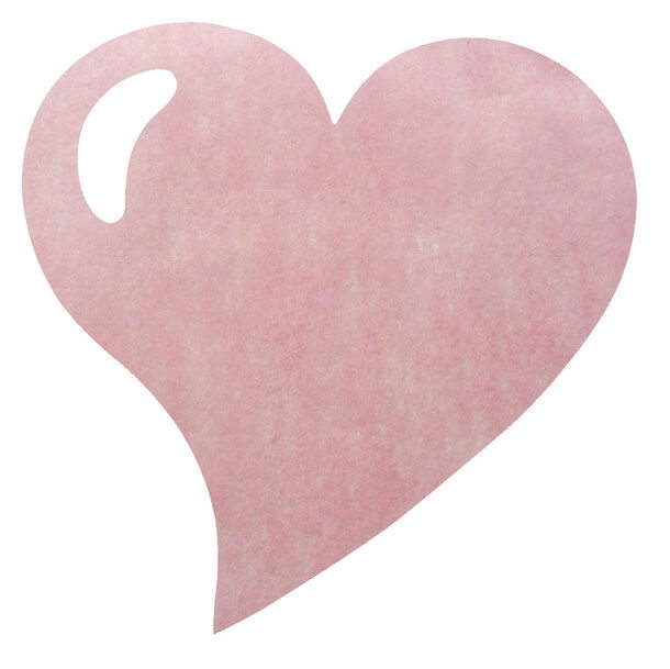 Set de table mariage coeur rose