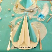 Set de table mariage st valentin coeur blanc