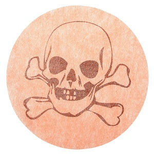 Set de table tete de mort orange