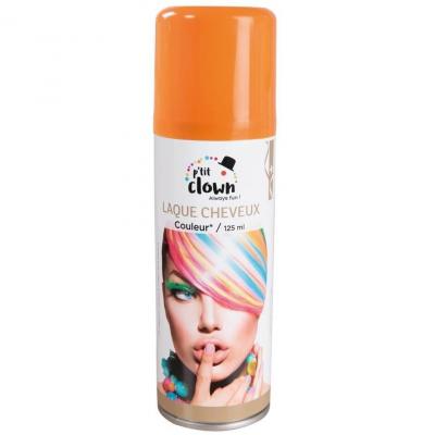 Bombe aérosol laque cheveux orange 125ml (x1) REF/72006