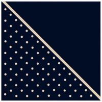 Stfb serviette de table elegante pois bleu marine